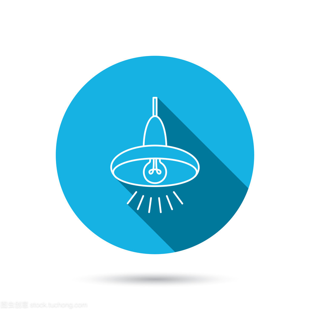 天花板燈圖標。燈光照明標志